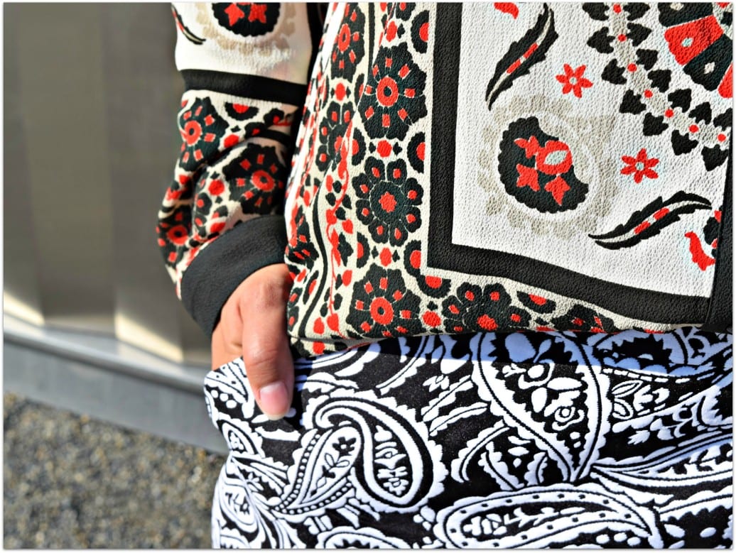 Clashing Prints Street Style Outfit