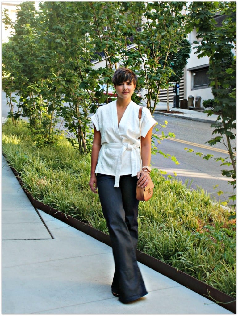 Seattle Fashion Blogger white zara blouse