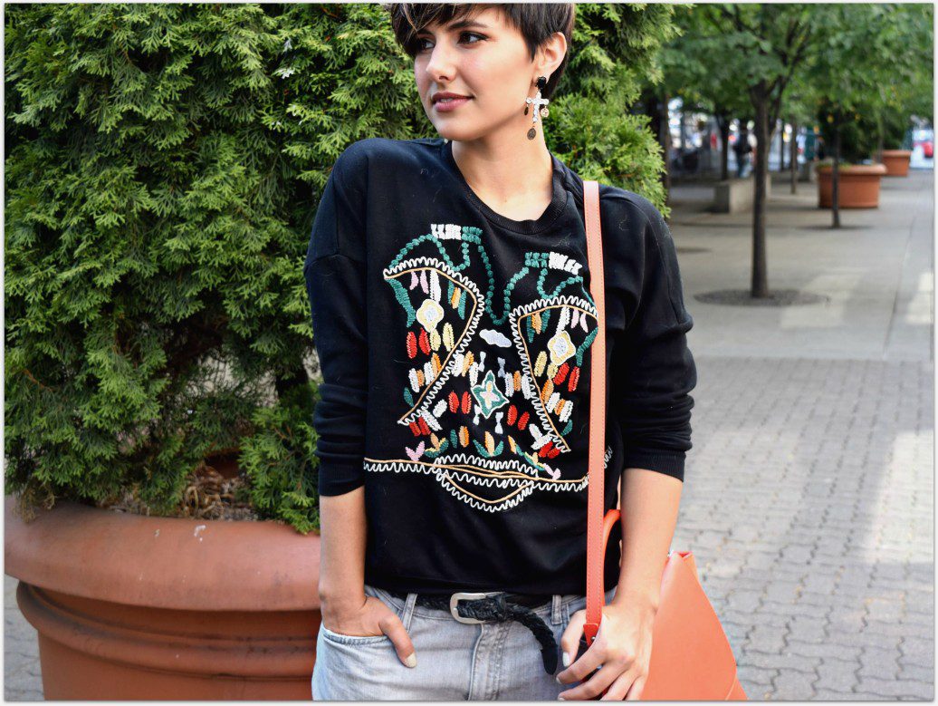 Zara Embroidered Sweatshirt