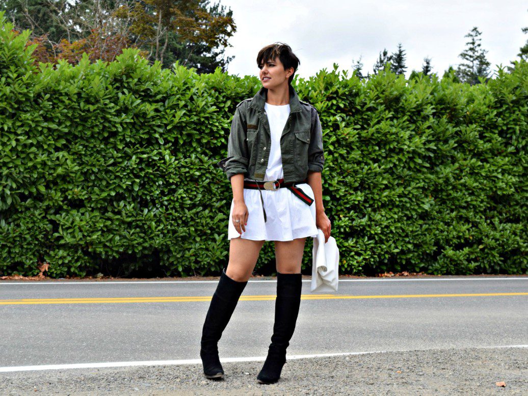 Military Green Topshop Cropped Jacket Seattle Fashion Blogger BloggerNotBillionaire