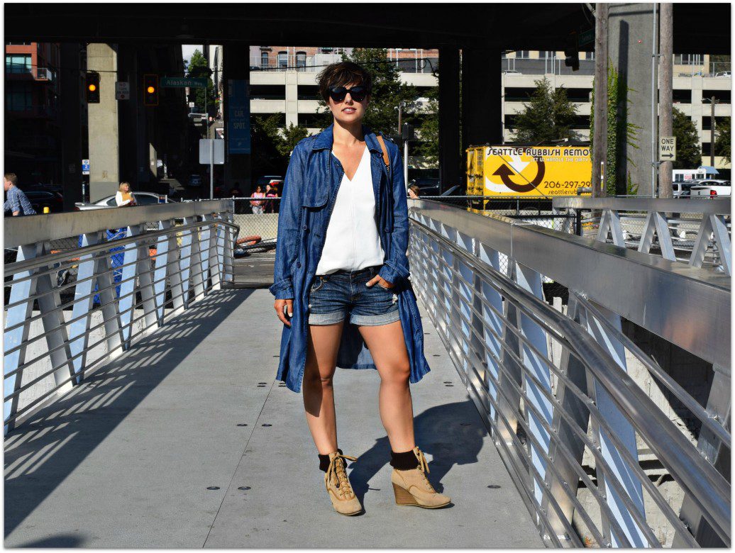 Denim Duster Trench Streetstyle