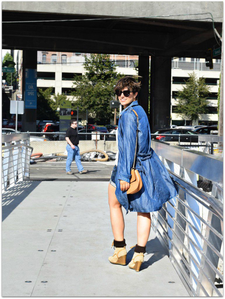 Denim Duster Trench Streetstyle