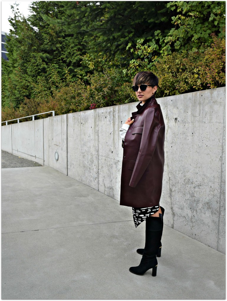 Zara Leather Overcoat